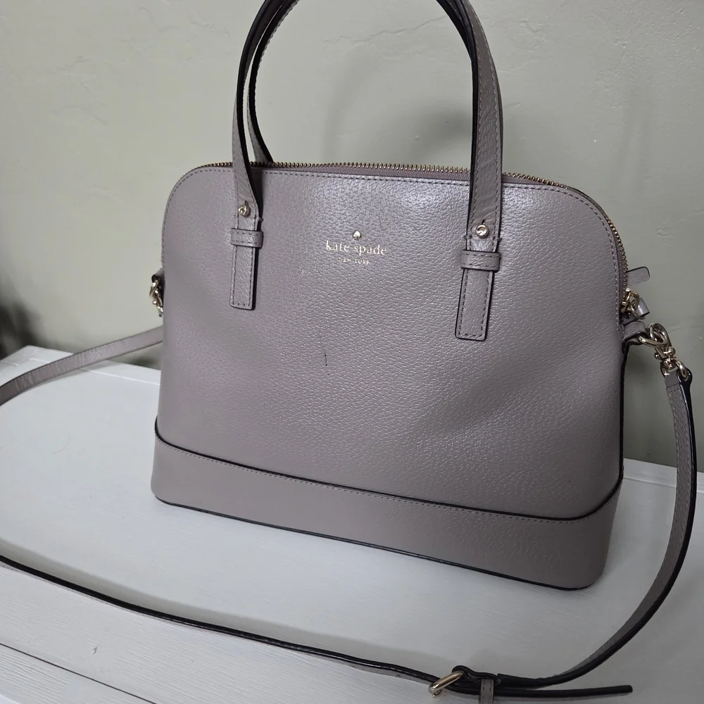 Kate Spade Taupe Leather Satchel